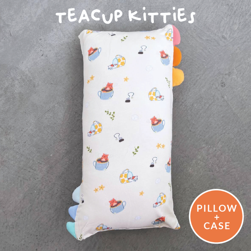 Happyrei Lil' Snuggles Pillow + Case - Teacup Kitties